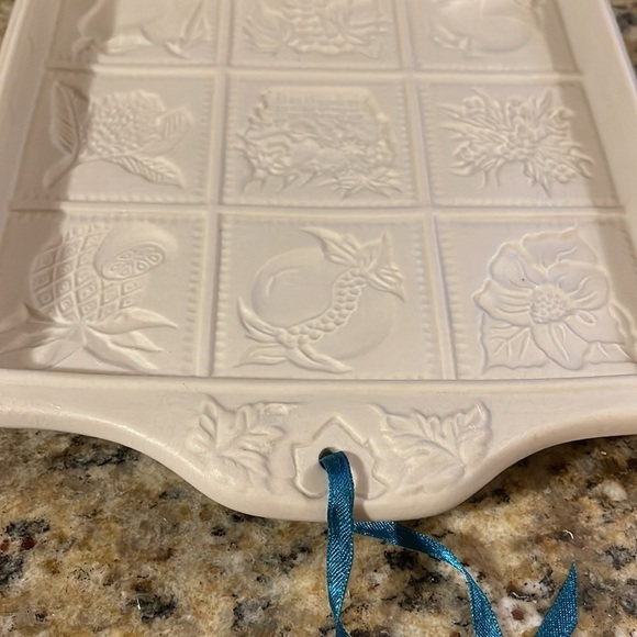 Cookie Mold Workshops OF Gerald E. Henn Fruit And Floral 9 Square Stoneware - Picture 5 of 14